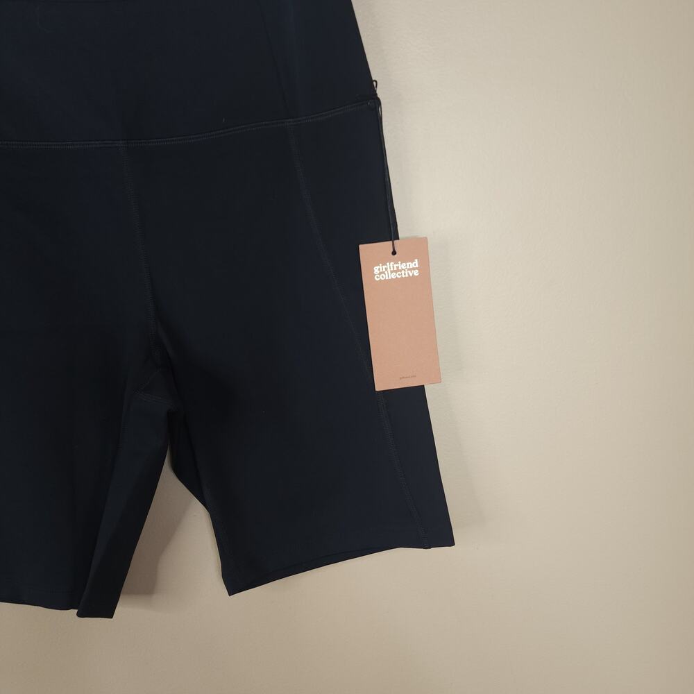 Girlfriend Collective High-Rise Bike Short in Black Size L - Picture 2 of 7